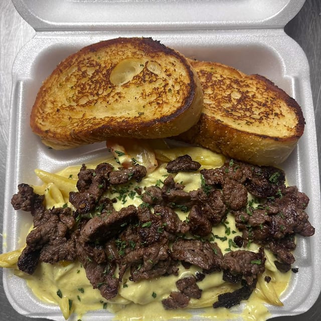 Steak Rasta Pasta.