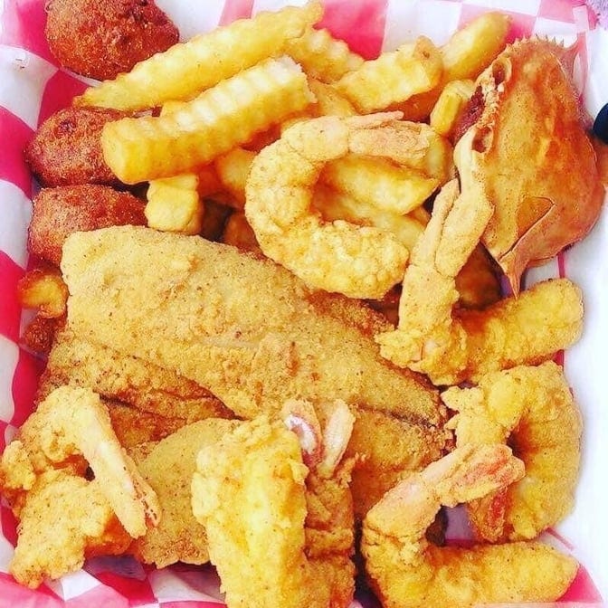 Tilapia Seafood Platter.