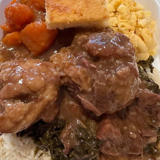 Oxtails with 4 Sides.