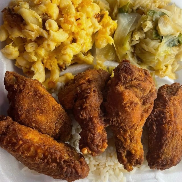 5 Pcs Chicken Wings with 3 Sides.