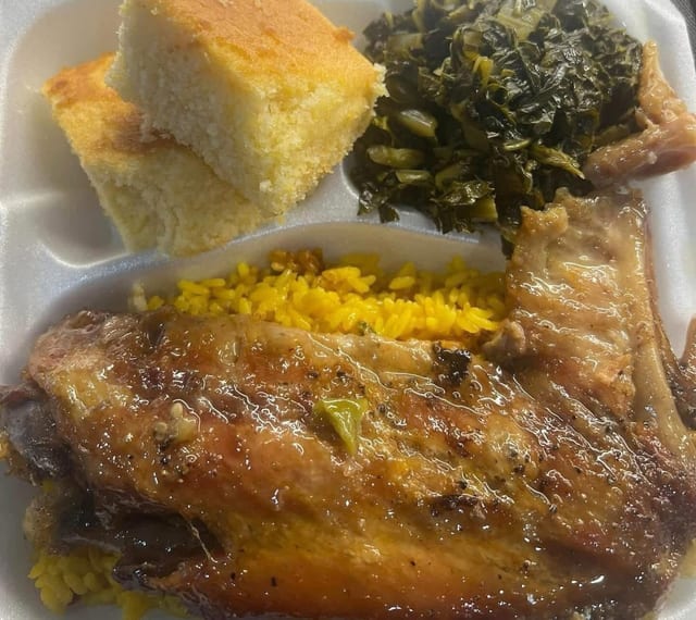 Turkey Wings with 2 Sides.