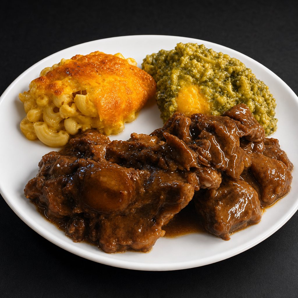 Oxtails with 2 Sides.