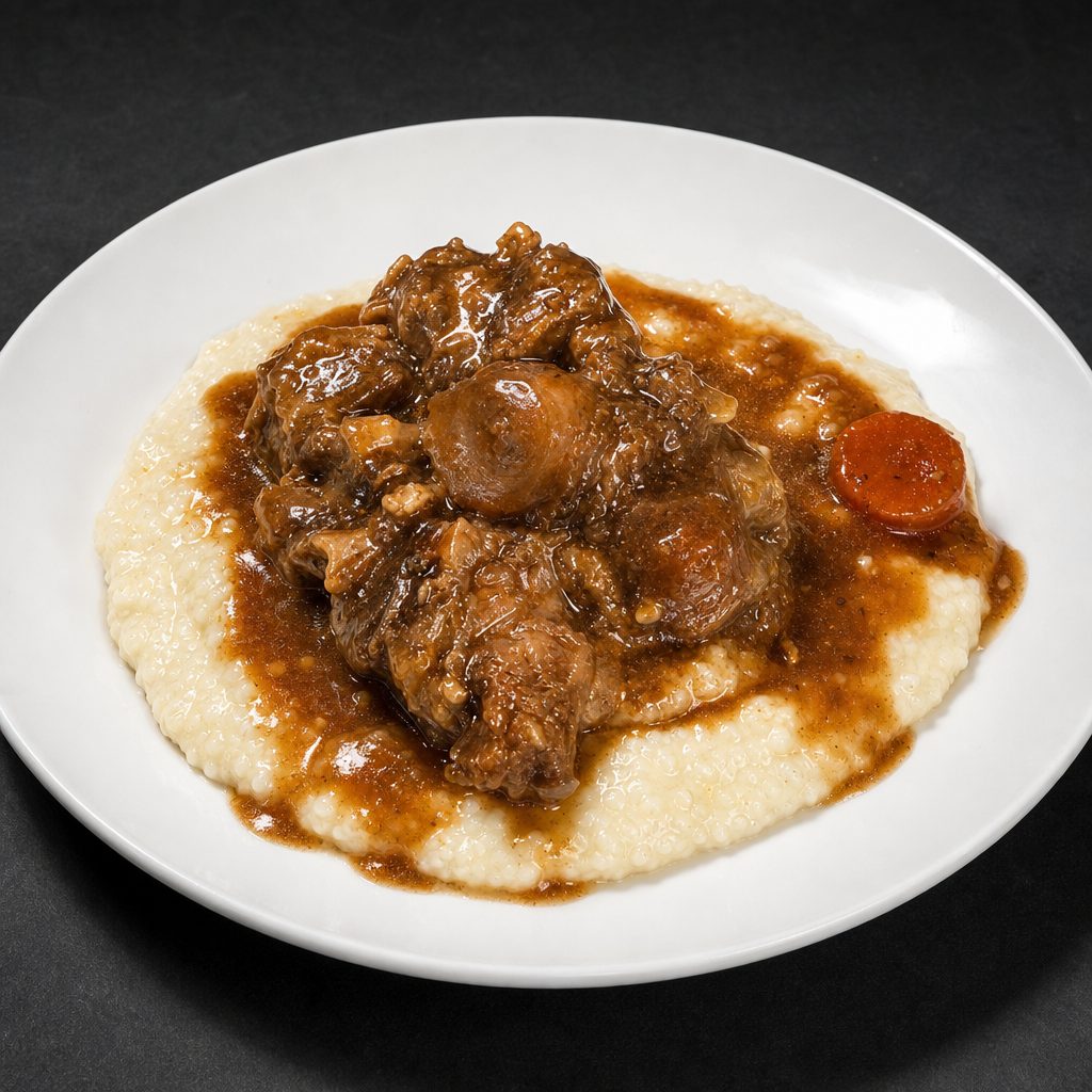 Small Oxtails & Grits.