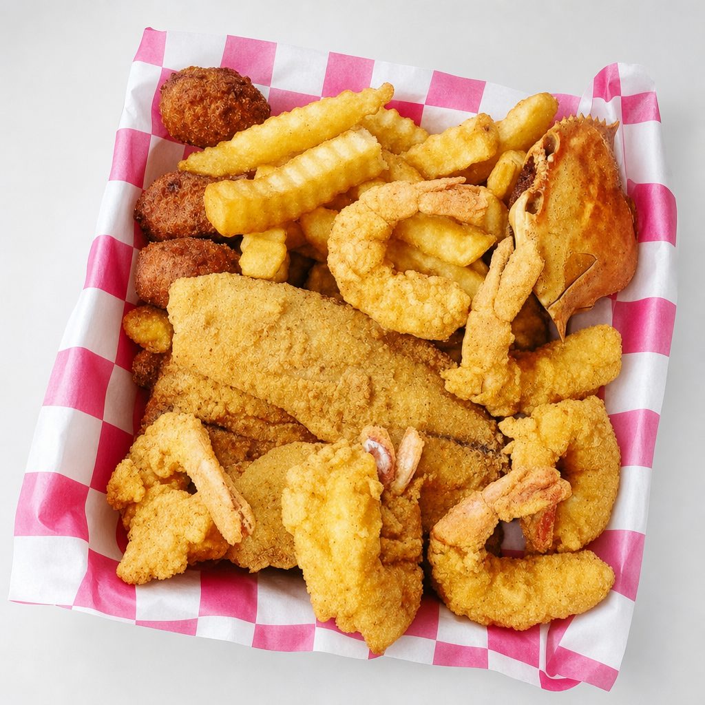 Tilapia Seafood Platter.
