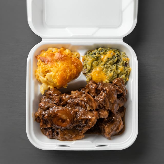 Oxtails with 2 Sides.