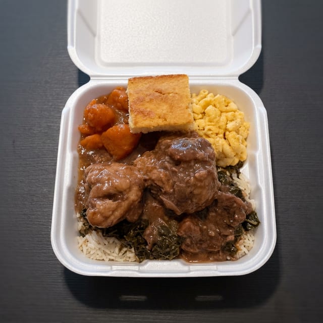 Oxtails with 4 Sides.