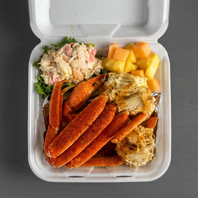 Crab Leg & Salad Platter.