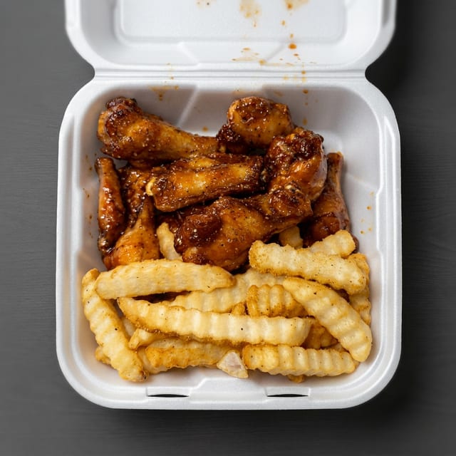 Wings with Fries.
